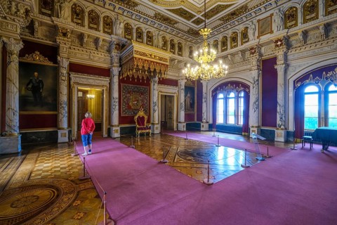 Schwerin, Mecklenburg-Vorpommern, Germany, Throne Room in the museum in Schwerin Castle, Schwerin