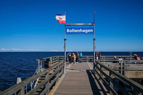 Boltenhagen, Mecklenburg-Western Pomerania, Germany, pier at Boltenhagen seaside resort, Europe