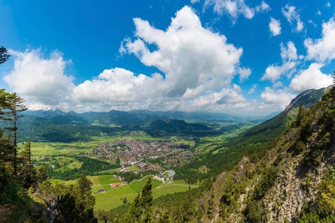 Panorama from Schattenberg, 1692m, on Oberstdorf, Allgäu, Bavaria, Germany, Europe
