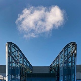 Modern, mirrored glass architecture, headquarters of Vantage Towers AG, Prinzenpark, Düsseldorf,