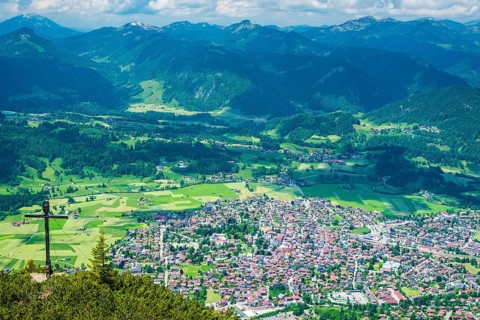 Panorama from Schattenberg, 1692m, on Oberstdorf, Allgäu, Bavaria, Germany, Europe