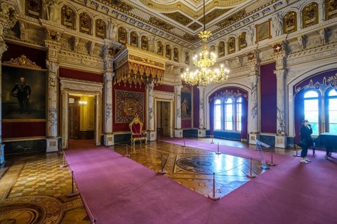 Schwerin, Mecklenburg-Vorpommern, Germany, Throne Room in the museum in Schwerin Castle, Schwerin