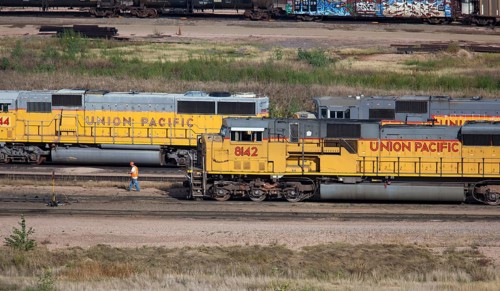 North Platte, Nebraska - The Union Pacific Railroad's Bailey Yard, the largest rail yard in the
