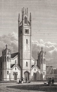 St Mary's Church, Haggerston, illustration by Th. H. Shepherd, 1828