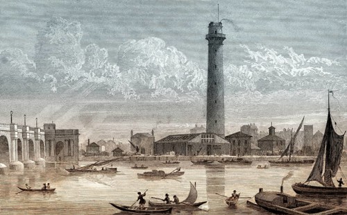 The New Shot Mill, London, illustration by Th. H. Shepherd, 1828