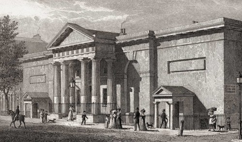 The Russell Institution, London, UK, illustration by Th. H. Shepherd, 1826