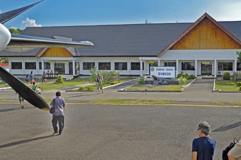 Airport building, arrival in Labuan Bajo, Flores, Indonesia, Asia
