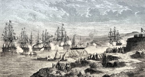 The arrival of the Russian fleet with Grand Duke Konstantin Nikolaevich of Russia, in Toulon