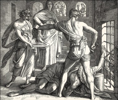 The Beheading of John the Baptist, New Testament, by Julius Schnorr von Carolsfeld, 1860