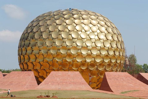 The Matrimandir, a meditation Centre established in 1968, District Viluppuram, Puducherry, Union