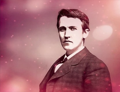 Thomas Alva Edison, 1847, 1931, American inventor, digitally edited according to a photography by