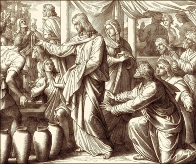 Wedding at Cana, New Testament, by Julius Schnorr von Carolsfeld, 1860