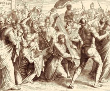 Christ Carrying the Cross, New Testament, by Julius Schnorr von Carolsfeld, 1860