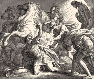 The conversion of Paul the Apostle, New Testament, by Julius Schnorr von Carolsfeld, 1860