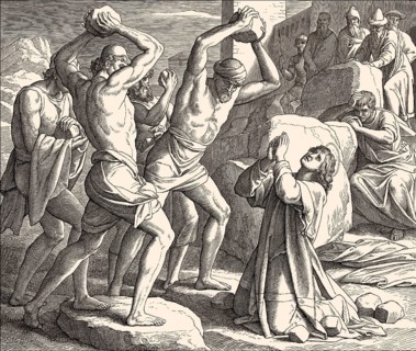 Stoning of Stephen, New Testament, by Julius Schnorr von Carolsfeld, 1860
