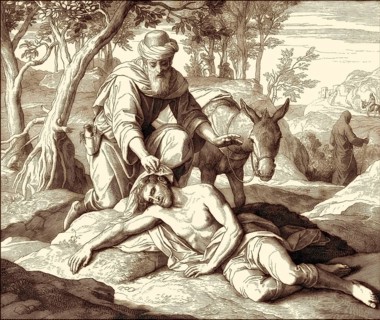 Parable of the Good Samaritan, New Testament, by Julius Schnorr von Carolsfeld, 1860