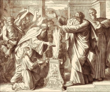 Paul and Barnabas in Lystra, New Testament, by Julius Schnorr von Carolsfeld, 1860