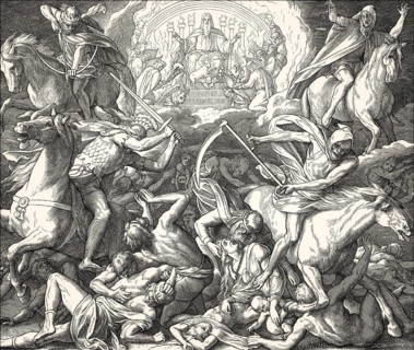 The Four Horsemen of the Apocalypse, Book of Revelation, New Testament, by Julius Schnorr von
