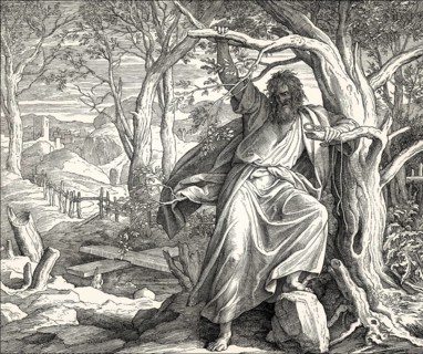 Death of Judas Iscariot, New Testament, by Julius Schnorr von Carolsfeld, 1860