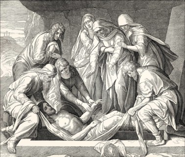 The Burial of Jesus, New Testament, by Julius Schnorr von Carolsfeld, 1860