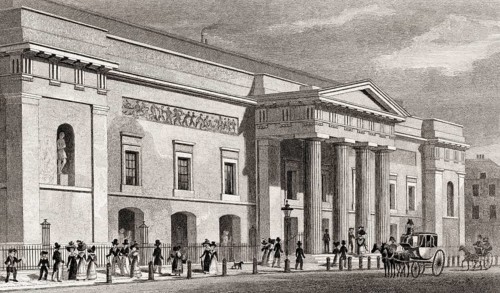 The Royal Opera House, Covent Garden, London, UK, illustration by Th. H. Shepherd, 1826