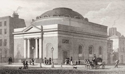 Albion Chapel, London, illustration by Th. H. Shepherd, 1828