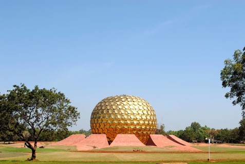 The Matrimandir, a meditation Centre established in 1968, District Viluppuram, Puducherry, Union