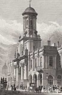 The Royal Exchange, London, illustration by Th. H. Shepherd, 1828