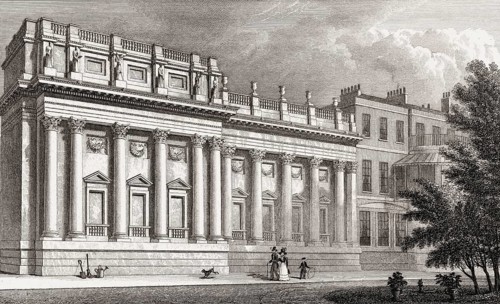 The Grosvenor House, London, illustration by Th. H. Shepherd, 1826
