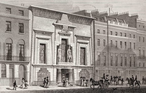 The Egyptian Hall in Piccadilly, London, illustration by Th. H. Shepherd, 1828