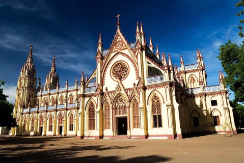Saint Mary cathedral constructed in 1916, Madurai, Tamil Nadu, India, Asia