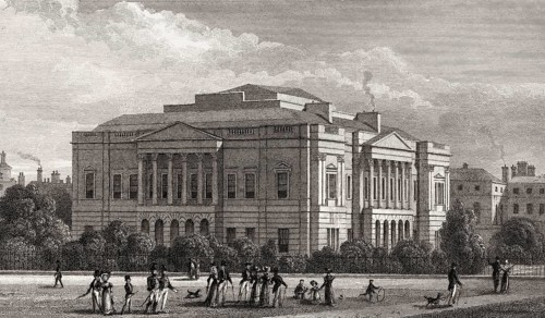 York House, St James's Park, London, UK, illustration by Th. H. Shepherd, 1826