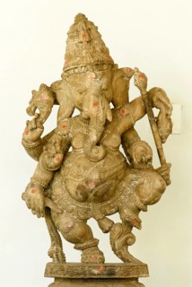 Dancing lord Ganesha at the Visitors Centre giving an overview of aims, activities and life of