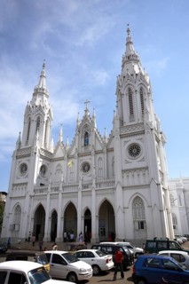 Basilica of Our Lady of Dolours with three tower front tower 146 ft high and rear Bible tower 260