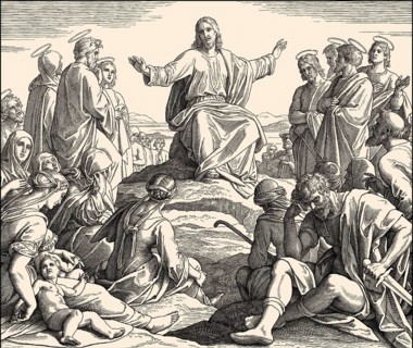 The Sermon on the Mount, New Testament, by Julius Schnorr von Carolsfeld, 1860