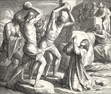 Stoning of Stephen, New Testament, by Julius Schnorr von Carolsfeld, 1860