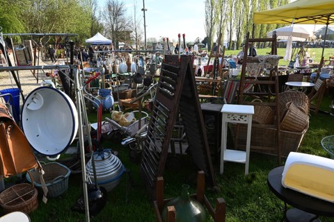 Garden flea market, Germany, Bavaria, Europe