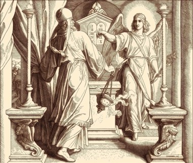 The Angel Gabriel Appears to Zechariah, by Julius Schnorr von Carolsfeld