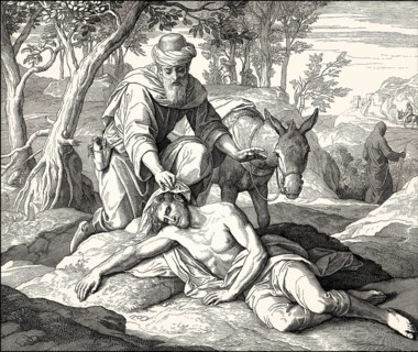 Parable of the Good Samaritan, New Testament, by Julius Schnorr von Carolsfeld, 1860