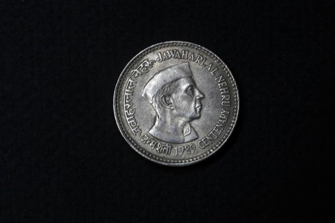 Coinage, India coinage, Jawaharlal Nehru centenary 1989 on coin