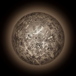 Map of the moon, after Chérubin d'Orléans (1613-1697), French scientific instrument maker