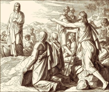 Witness of John the Baptist, New Testament, by Julius Schnorr von Carolsfeld, 1860
