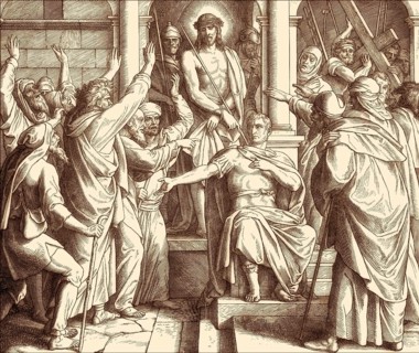 Jesus Delivered To Be Crucified by Pontius Pilate, by Julius Schnorr von Carolsfeld, 1860