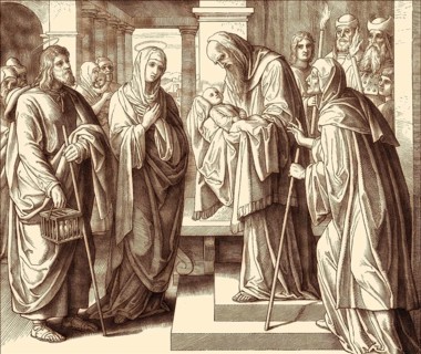 Simeon and Anna recognize Jesus, by Julius Schnorr von Carolsfeld