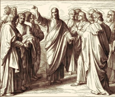 Jesus Sends out the Twelve Disciples, New Testament, by Julius Schnorr von Carolsfeld, 1860