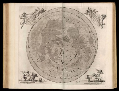 Selenographia, description of the moon, book by Johannes Hevelius, 1647
