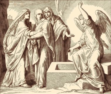 The Empty Tomb, New Testament, by Julius Schnorr von Carolsfeld, 1860