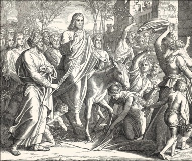 Jesus' Triumphal Entry into Jerusalem, New Testament, by Julius Schnorr von Carolsfeld, 1860