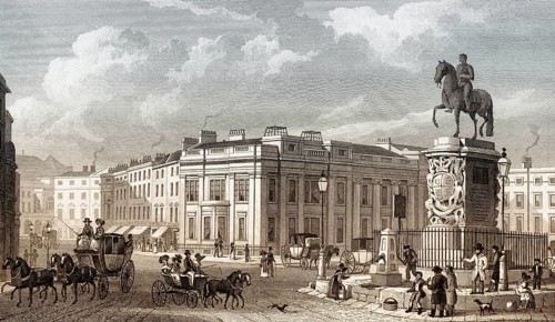 Charing Cross, London, UK, illustration by Th. H. Shepherd, 1826