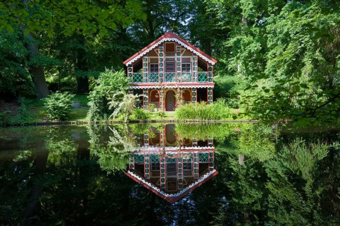 The Schweizerhaus in Cuxhaven in the castle park of Ritzebüttel Castle